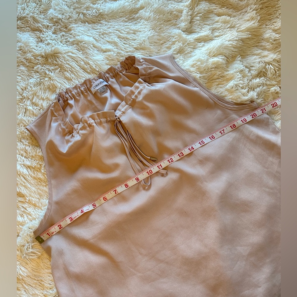 Calvin Klein light pink sleeveless blouse size L - Picture 2 of 3